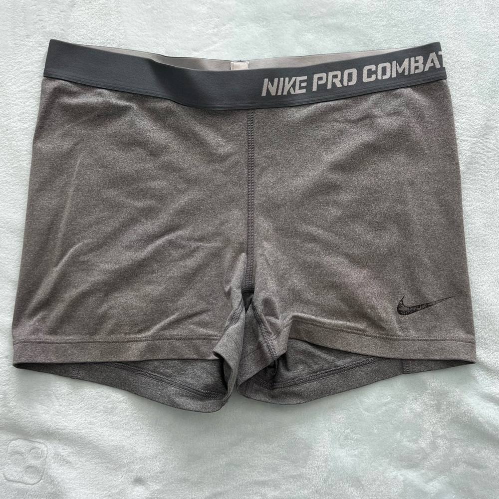 Nike Pro Combat Charcoal Gray Shorts